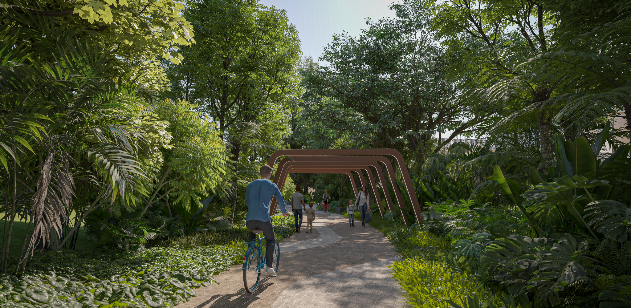 DAINTREE PARK_ELWOOD TRAIL WITH FEATURE PERGOLA