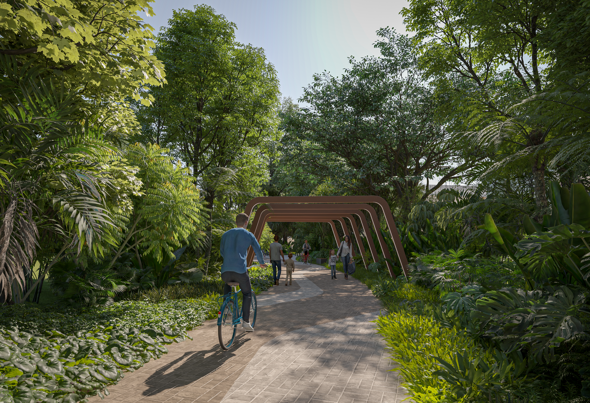 DAINTREE PARK_ELWOOD TRAIL WITH FEATURE PERGOLA